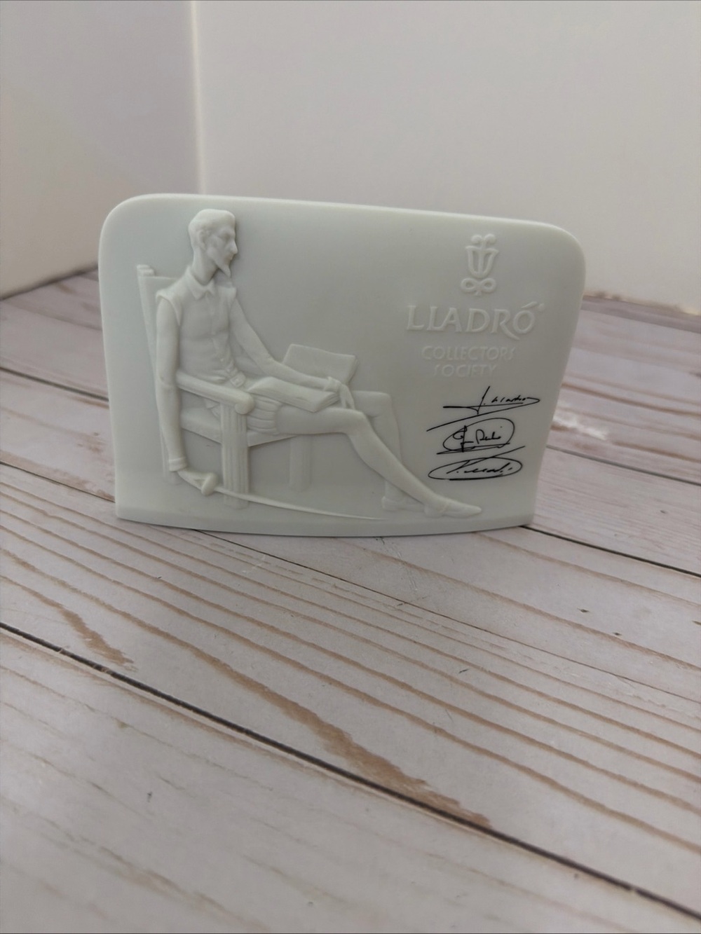 Vintage Lladro Collectors Society Plaque 1985 Signed Stamp Don Quixote Handmade